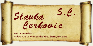 Slavka Čerković vizit kartica
